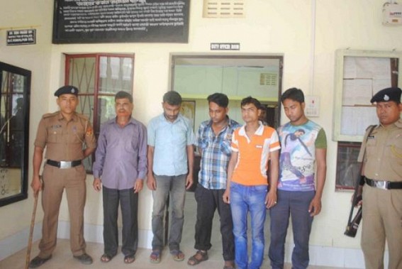5 send five days police remand for carrying contraband items at Kamalpur